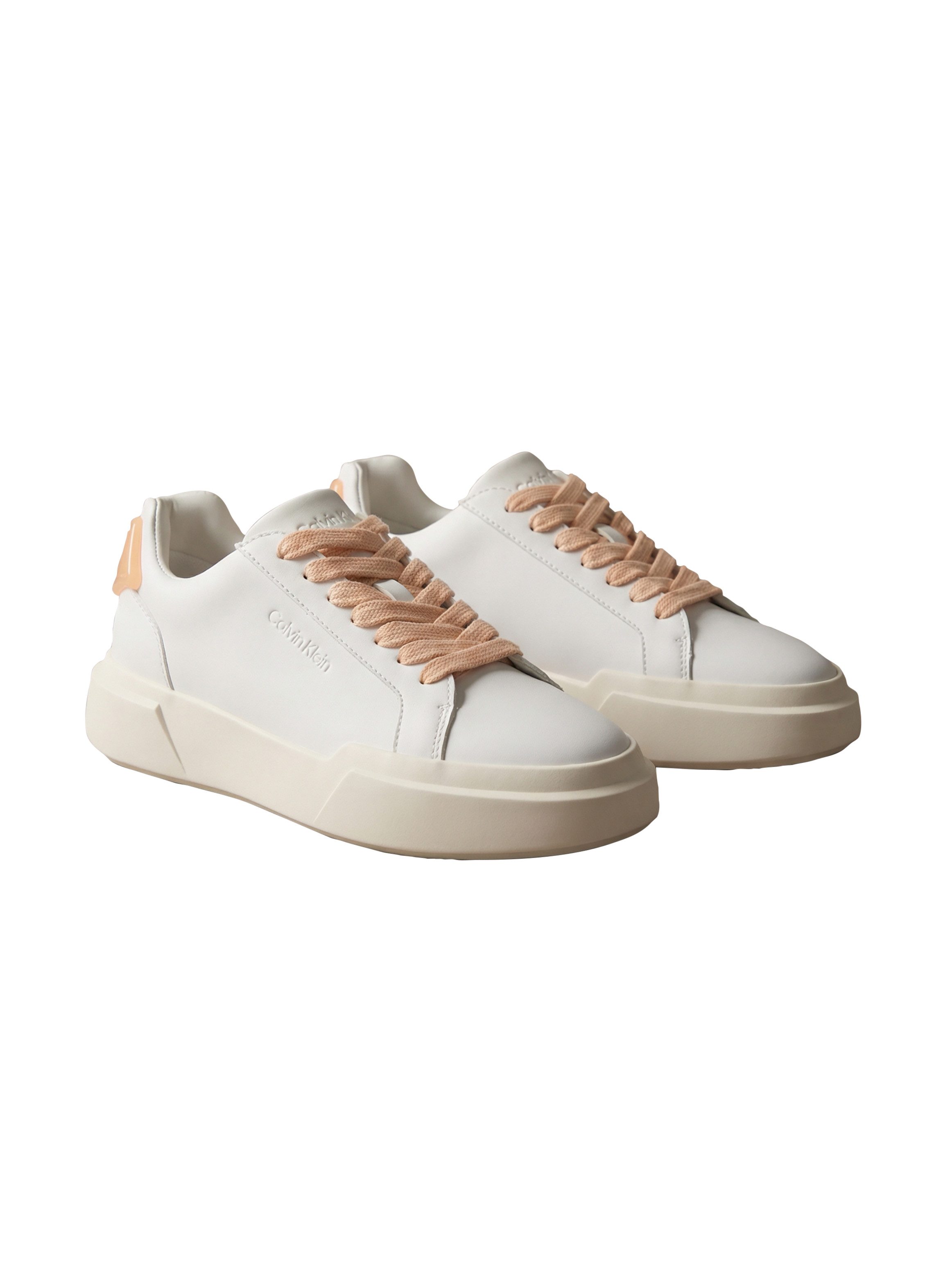 Calvin Klein CHUNKY CUPSOLE LACEUP RUB BT LTH Plateausneaker Schnürschuh, Halbschuh, Freizeitsneaker mit Kontrastbesatz