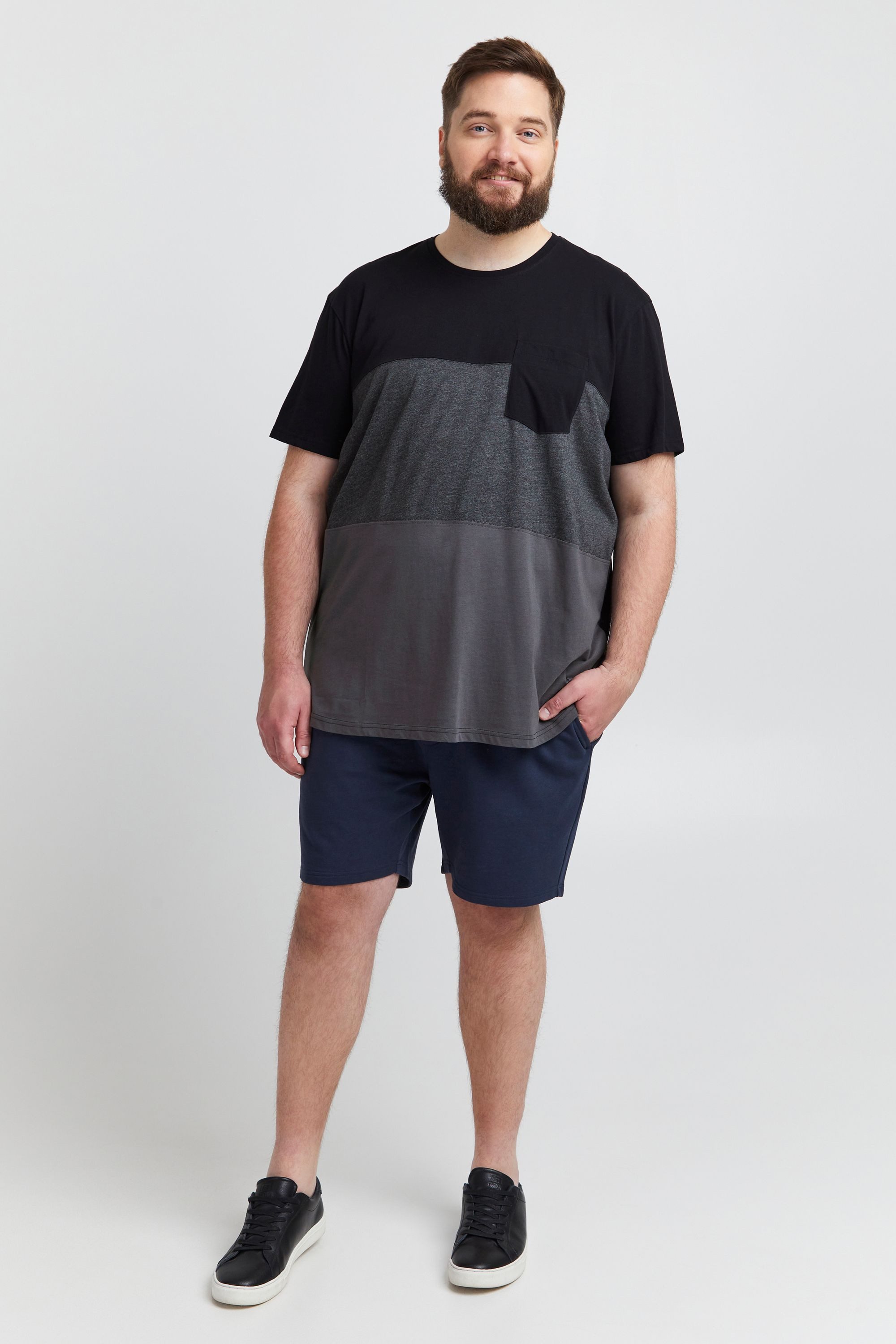 !Solid T-Shirt SDMingo Big & Tall Modisches Oberteil in großen Größen