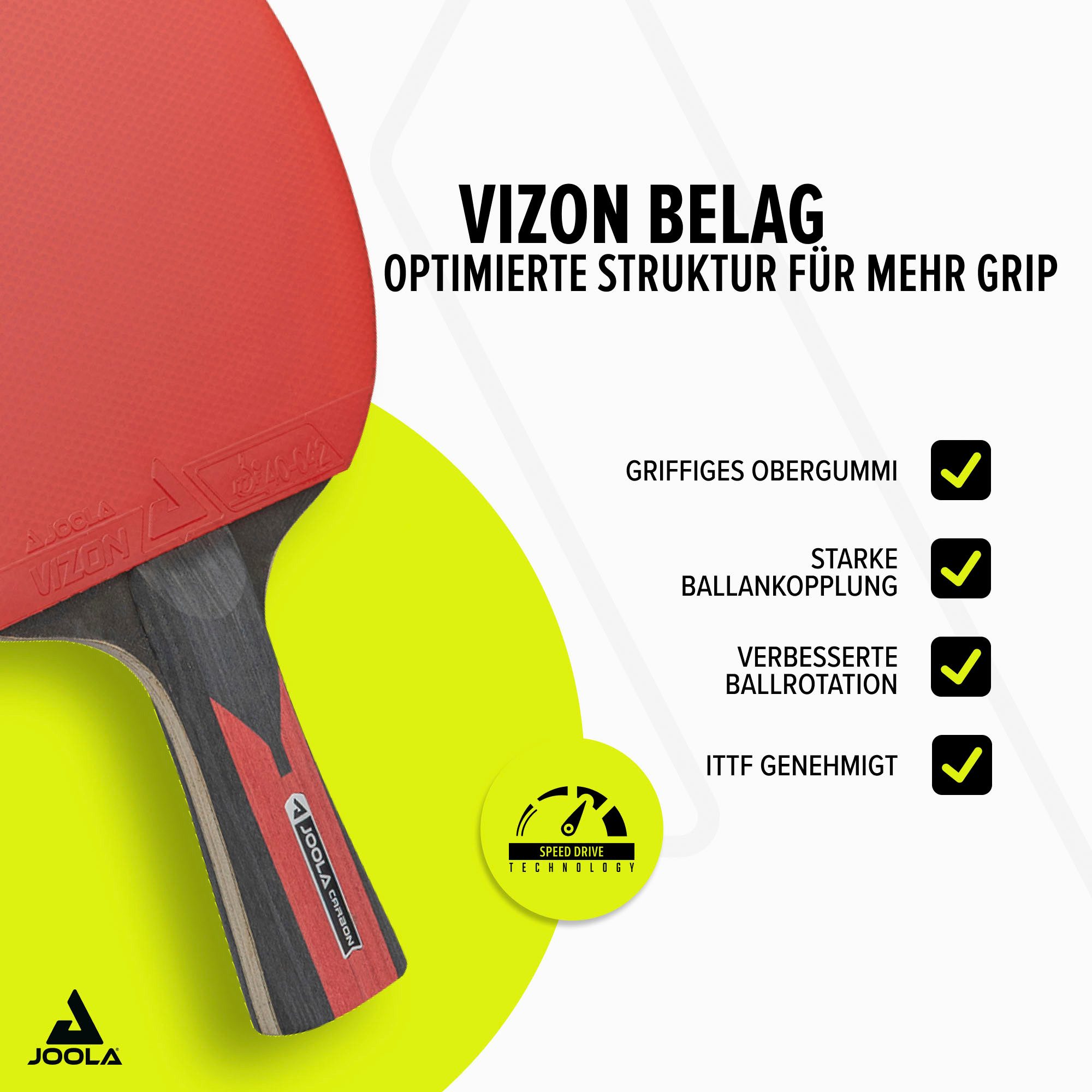 Joola Tischtennisschläger TT-Set Duo Carbon (Set, mit Schlägerhülle, mit Bällen) – Bild 5 von 5