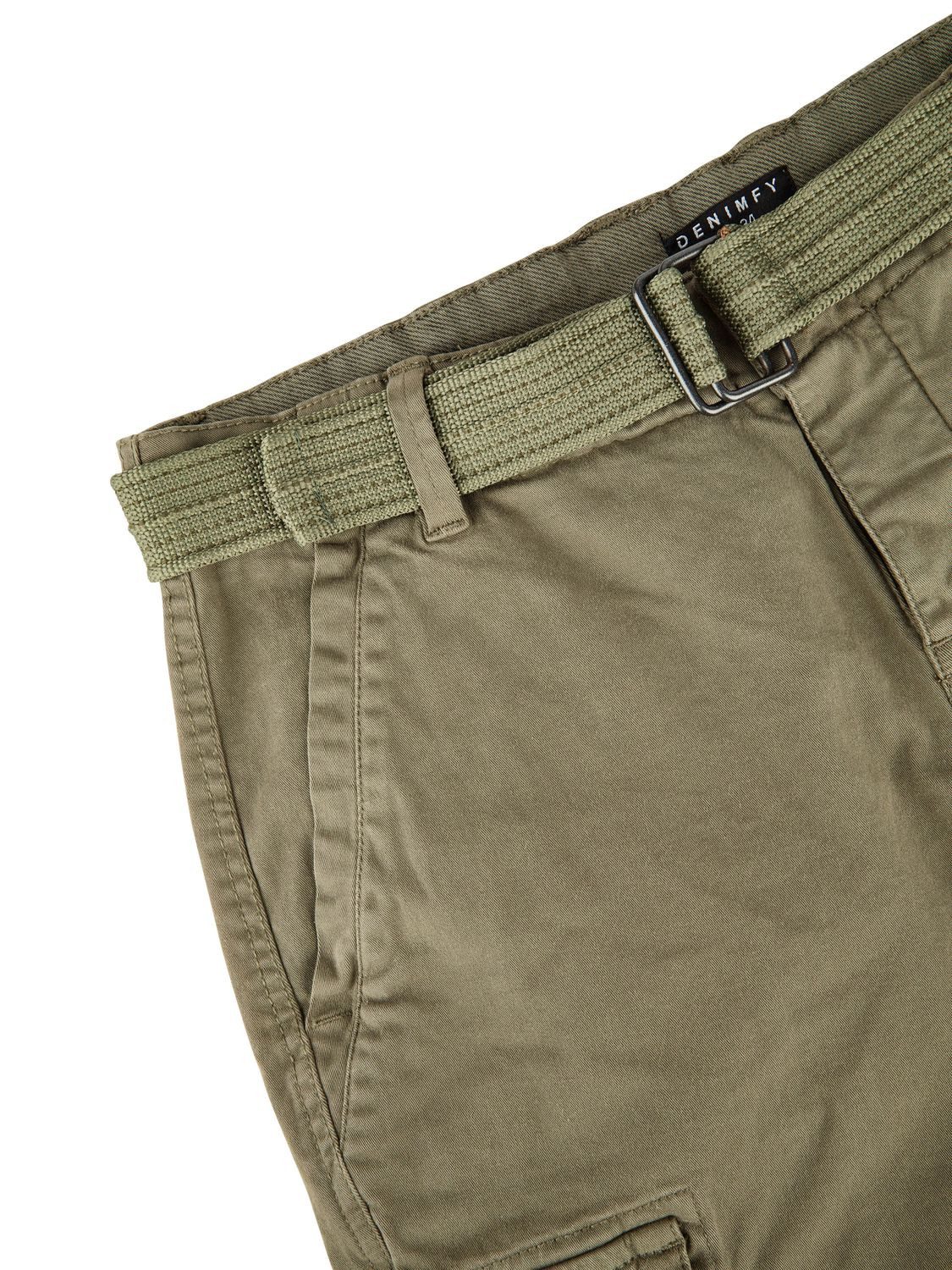 DENIMFY Cargohose Herren Stoffhose DFLuke Tapered Fit Freizeithose mit Stretch