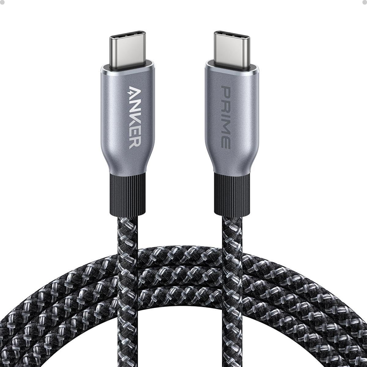 Anker A88E2011 Computer-Kabel, 240W, Upcycled-Flechtgewebe, 0,9m, USB-C auf USB-C