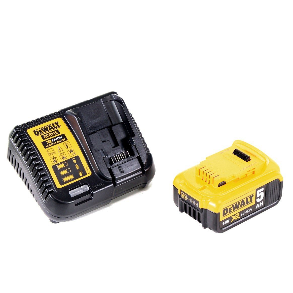 Akku Brushless 1x DCS Lade 18V Akku-Multifunktionswerkzeug + Akku 355 P1 5,0Ah DeWalt + Oszillierer Solo