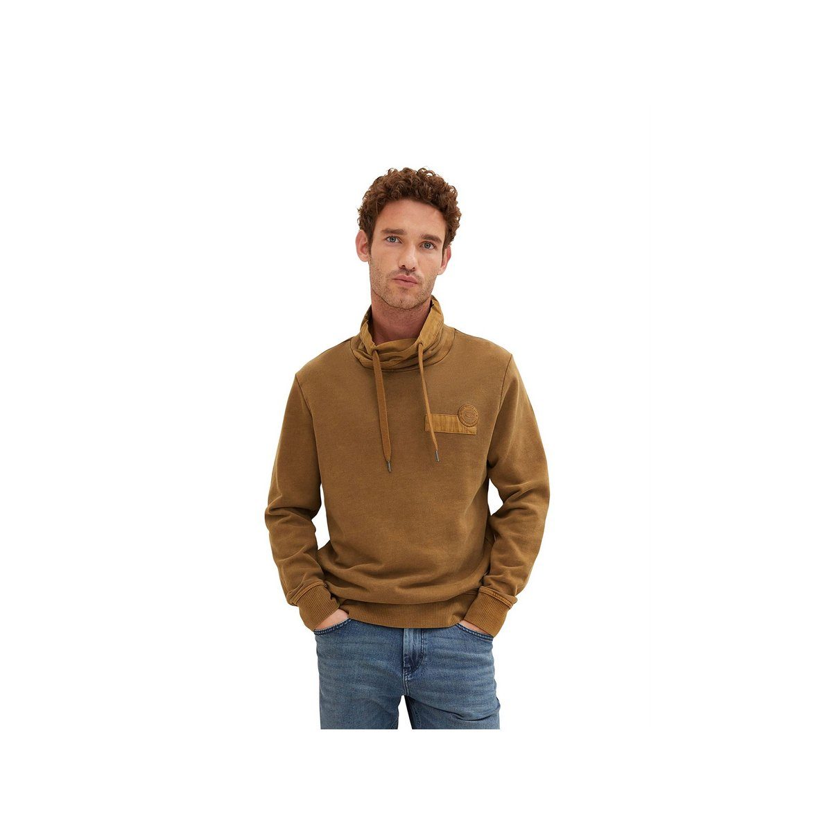 TOM TAILOR Sweatshirt braun regular fit (1-tlg) otter brown