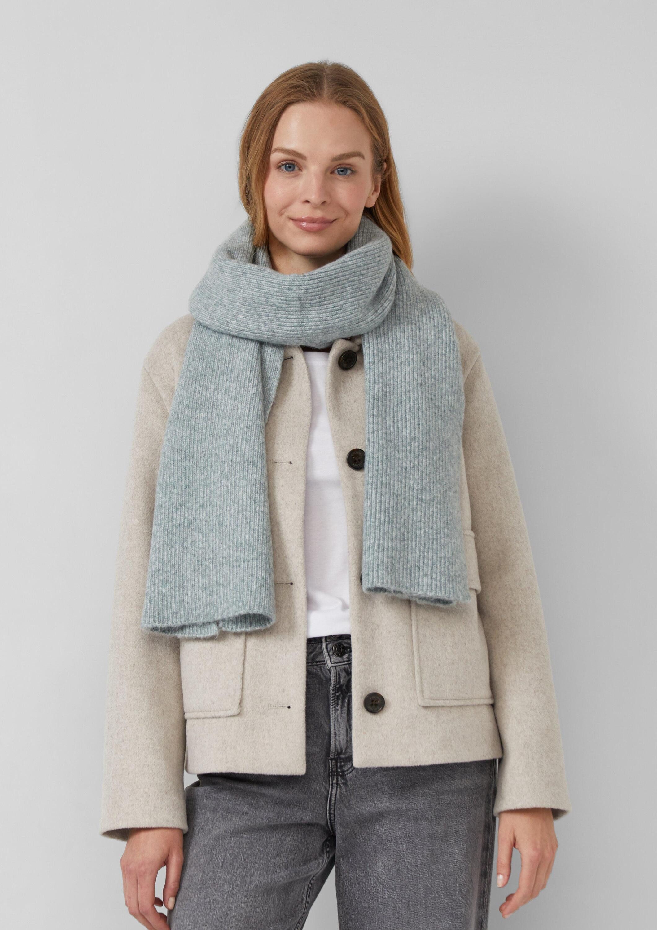 s.Oliver Schal Tuch, Strickschal aus Wollmix günstig online kaufen
