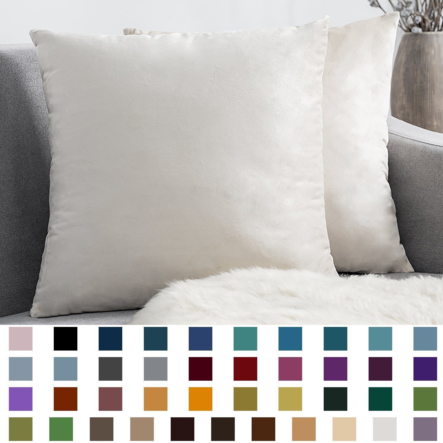 BYSURE Kissenbezüge, (2 Stück), Einfarbig Kissenbezuge aus Samt günstig online kaufen