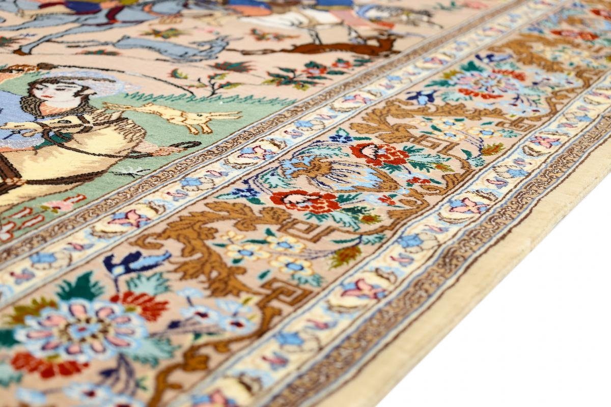 Orientteppich Isfahan 6 Höhe: Nain 123x173 Handgeknüpfter rechteckig, Trading, Seidenkette mm Orientteppich