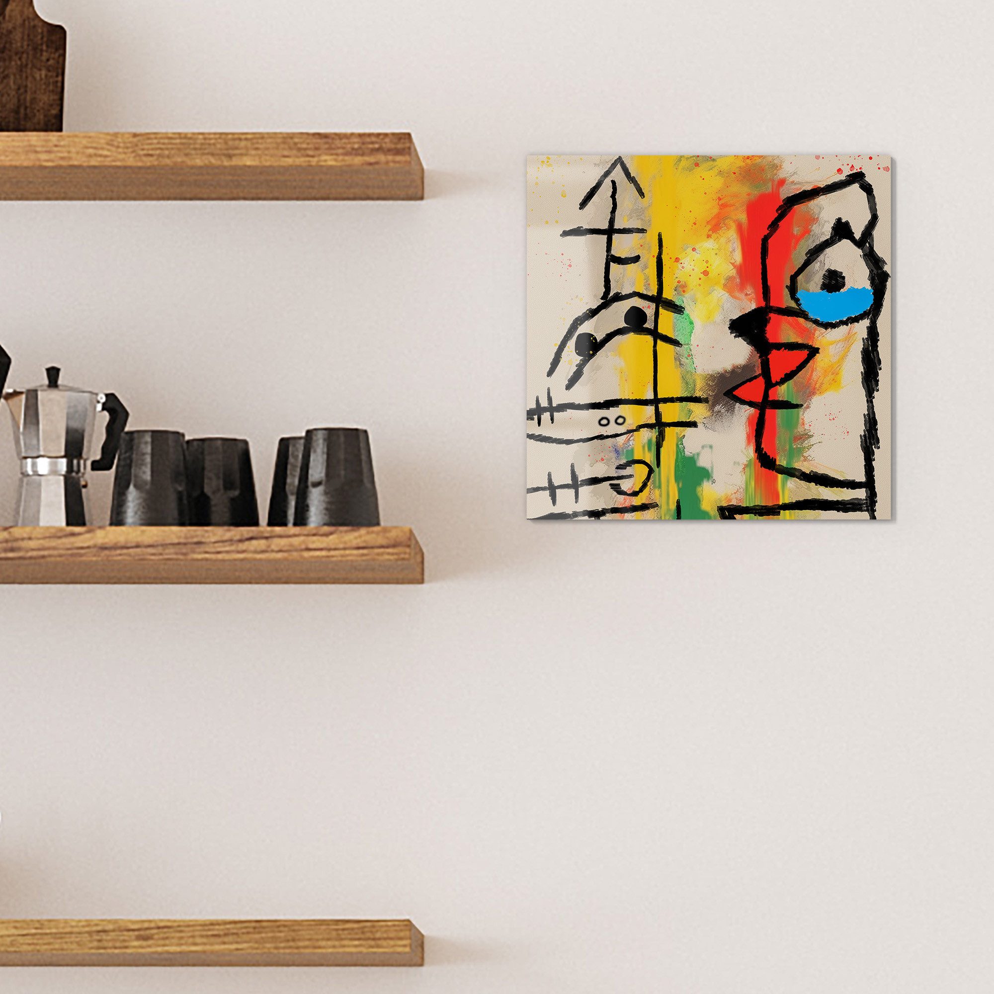DEQOART Magnettafel 'Urformen der Moderne', Whiteboard Pinnwand beschreibbar