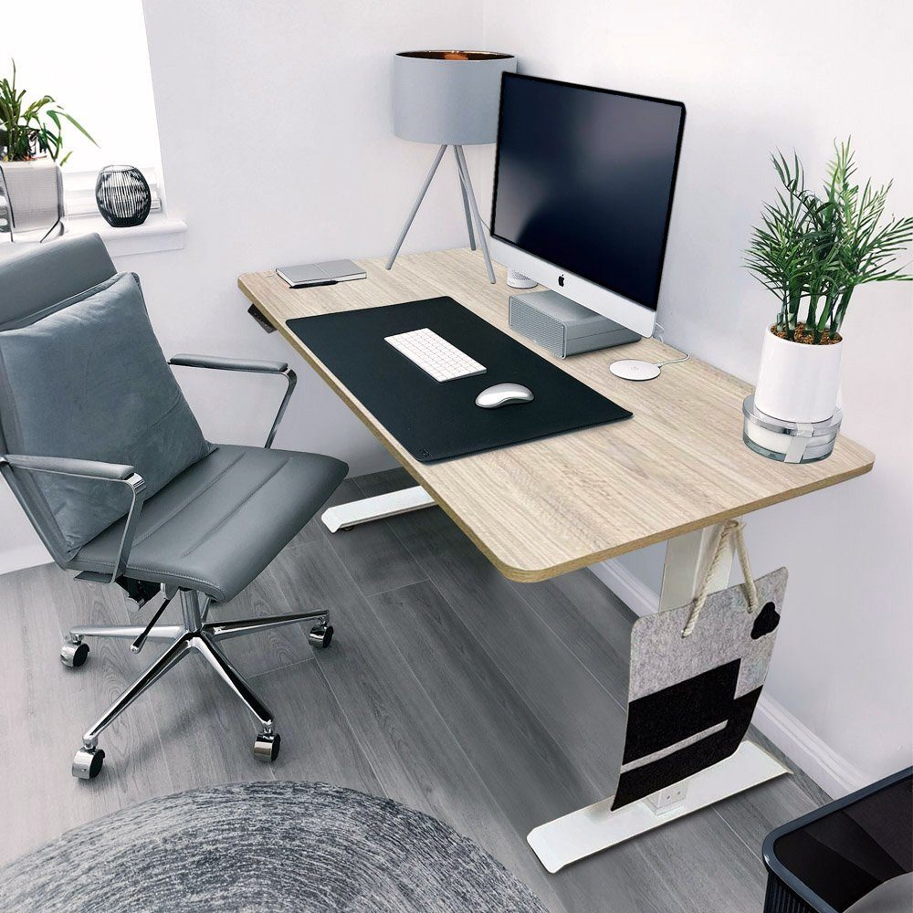HOME DELUXE Schreibtisch Höhenverstellbarer Schreibtisch elektrisch LUMINA - 160 x 80 cm (Komplettset), Mit Memory Steuerung, USB-Buchse & Touchscreen I Stehschreibtisch