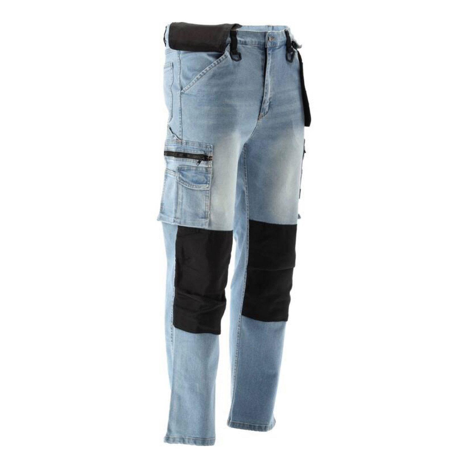 Arbeitshose Arbeitshose, Strech Jeans, blau/schwarz Gr. S-XXL