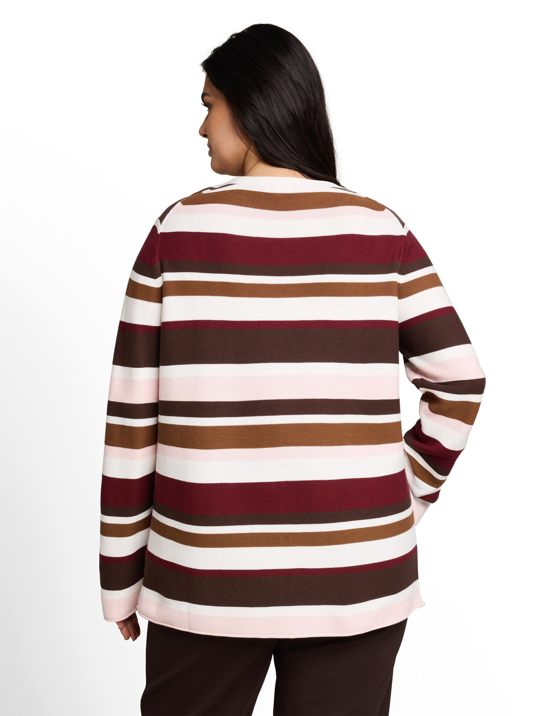 TOM TAILOR PLUS Strickpullover TTP Pullover mit feiner Struktur und aus reiner Baumwolle / Große Größen