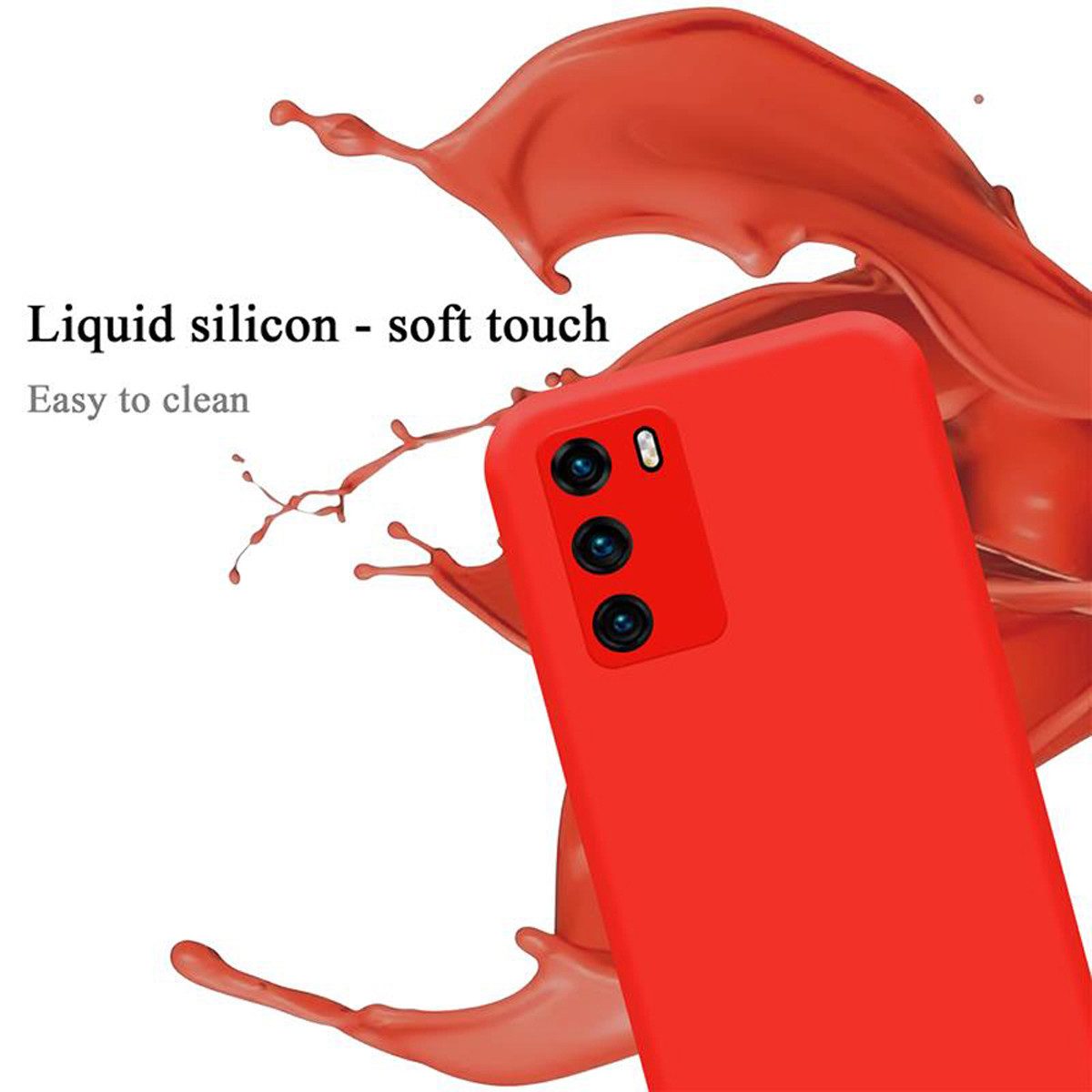 Cadorabo Handyhülle für Huawei P40 Hülle Huawei P40, Flexible Hülle TPU Silikon Schutzhülle Back Cover Case