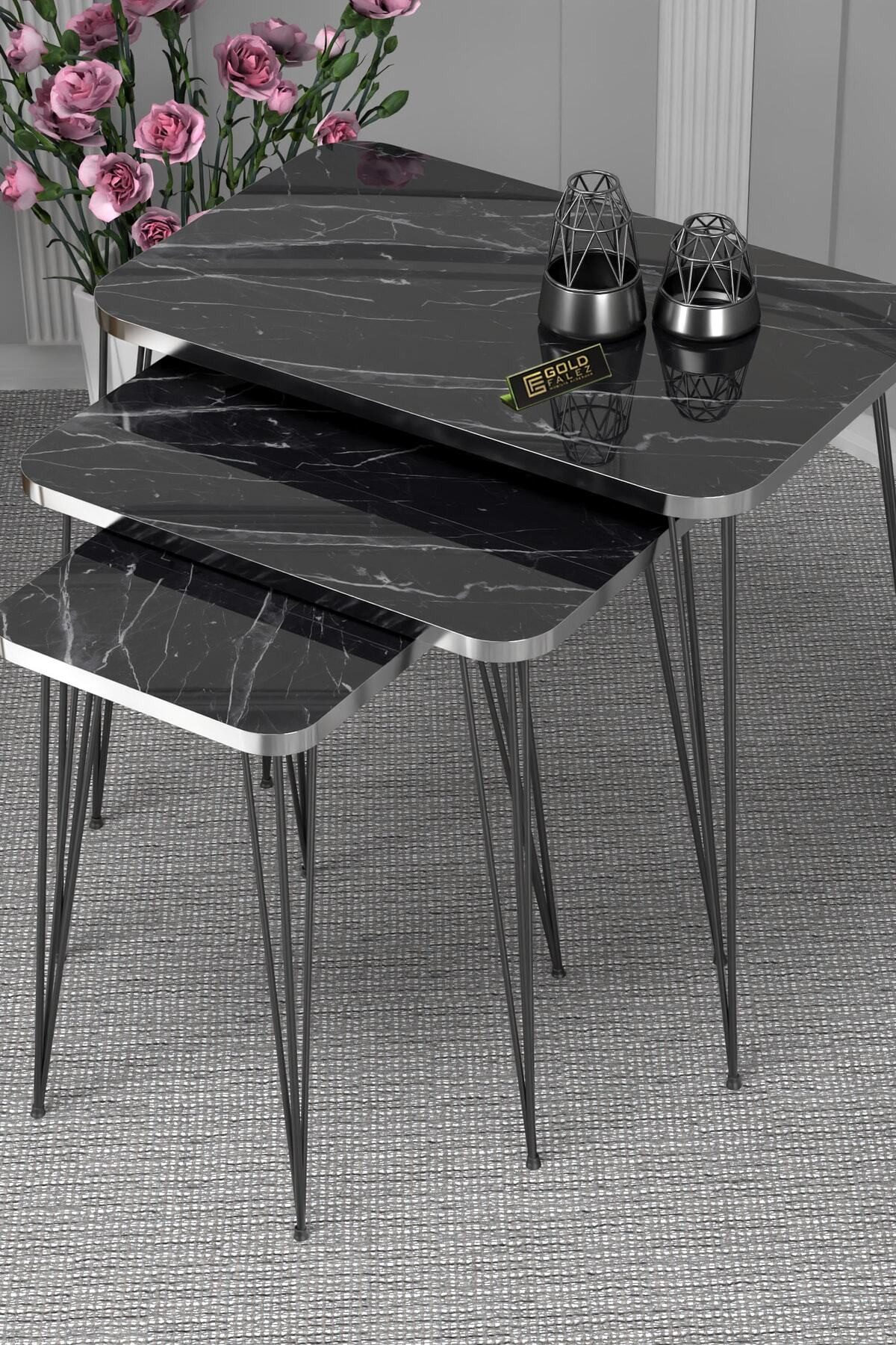 en.casa Couchtisch (3-St), 3er-Set, platzsparend ineinander schiebbar 89322 günstig online kaufen