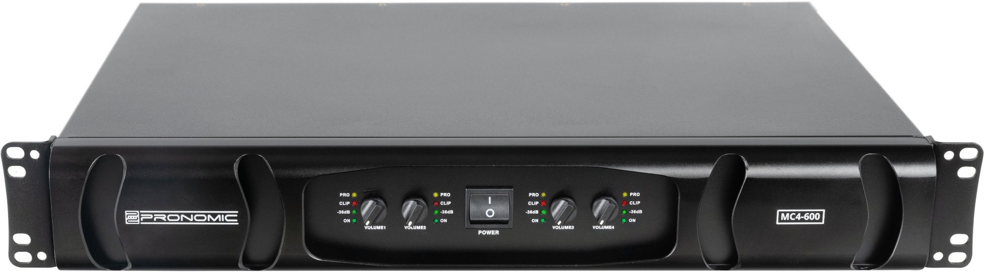 Pronomic MC4-600 Endstufe 4x 900 Watt Audioverstärker (Anzahl Kanäle: 4, 3600 W, Endstufe mit flexibler Schaltung & einstellbarer Grenzfrequenz)