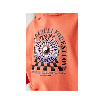 Garcia Rundhalspullover orange passform textil (1-tlg)