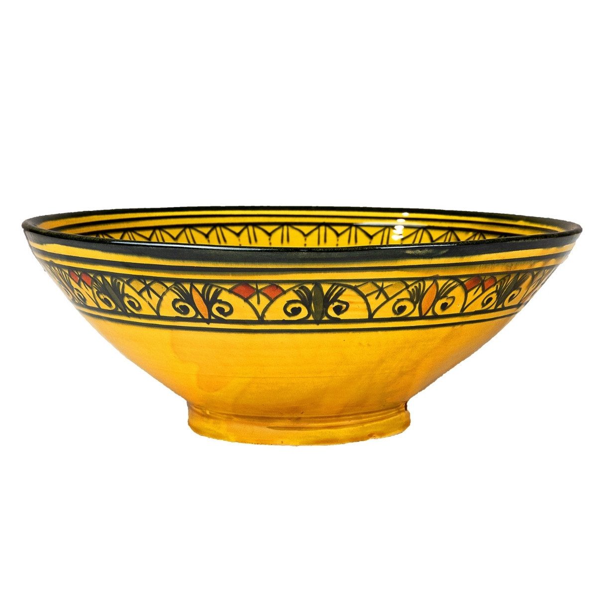 Marrakesch Orient & Mediterran Interior Obstschale Marokkanische Keramikschale Amjad handgefertigt aus Keramik 30 cm, Keramik, (1-tlg), Handbemalt