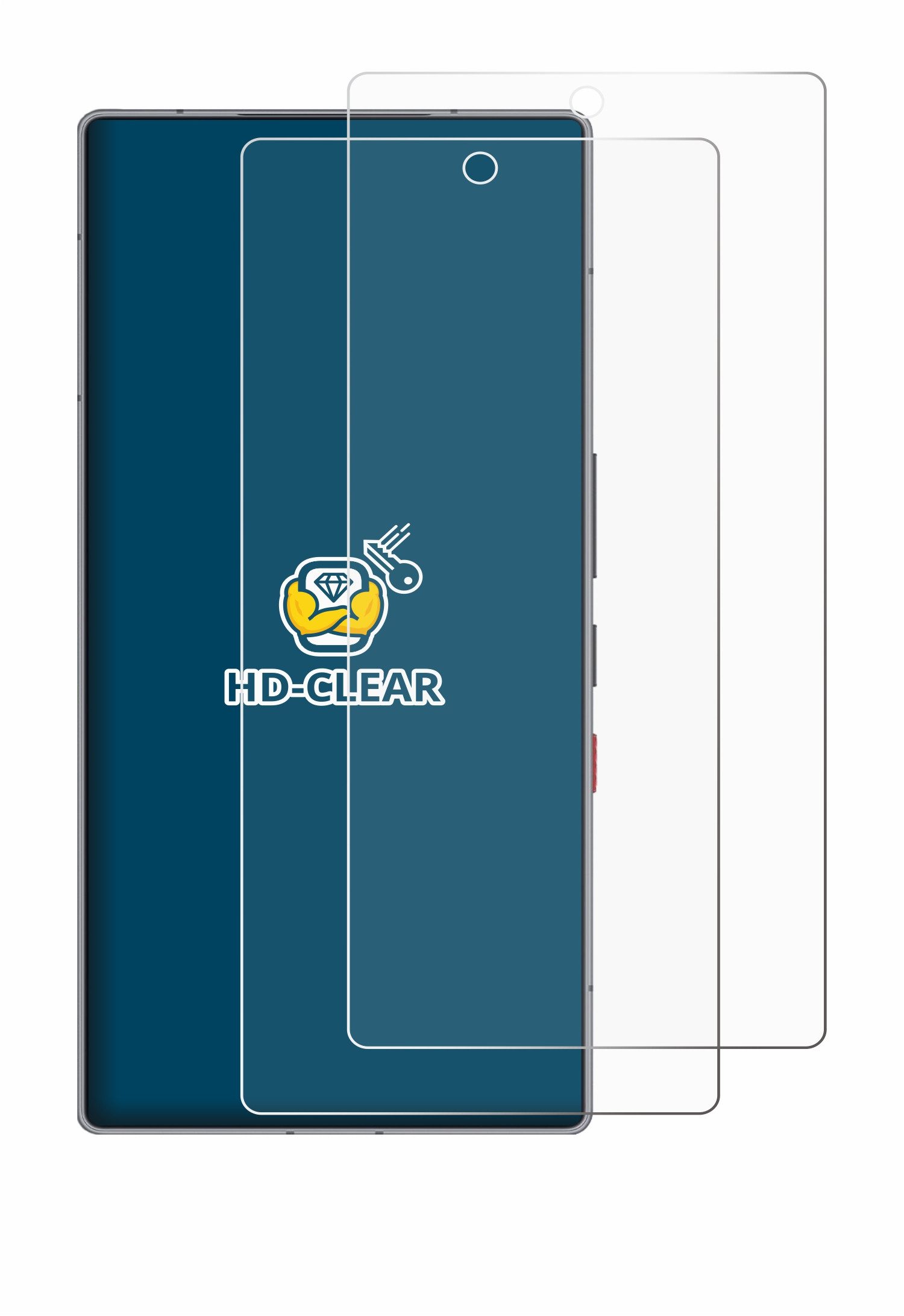 BROTECT Displayschutzfolie Schutzfolie für ZTE Nubia Red Magic 11S Pro, 2 Stück, Displayschutz Schutz Folie Klar Transparent