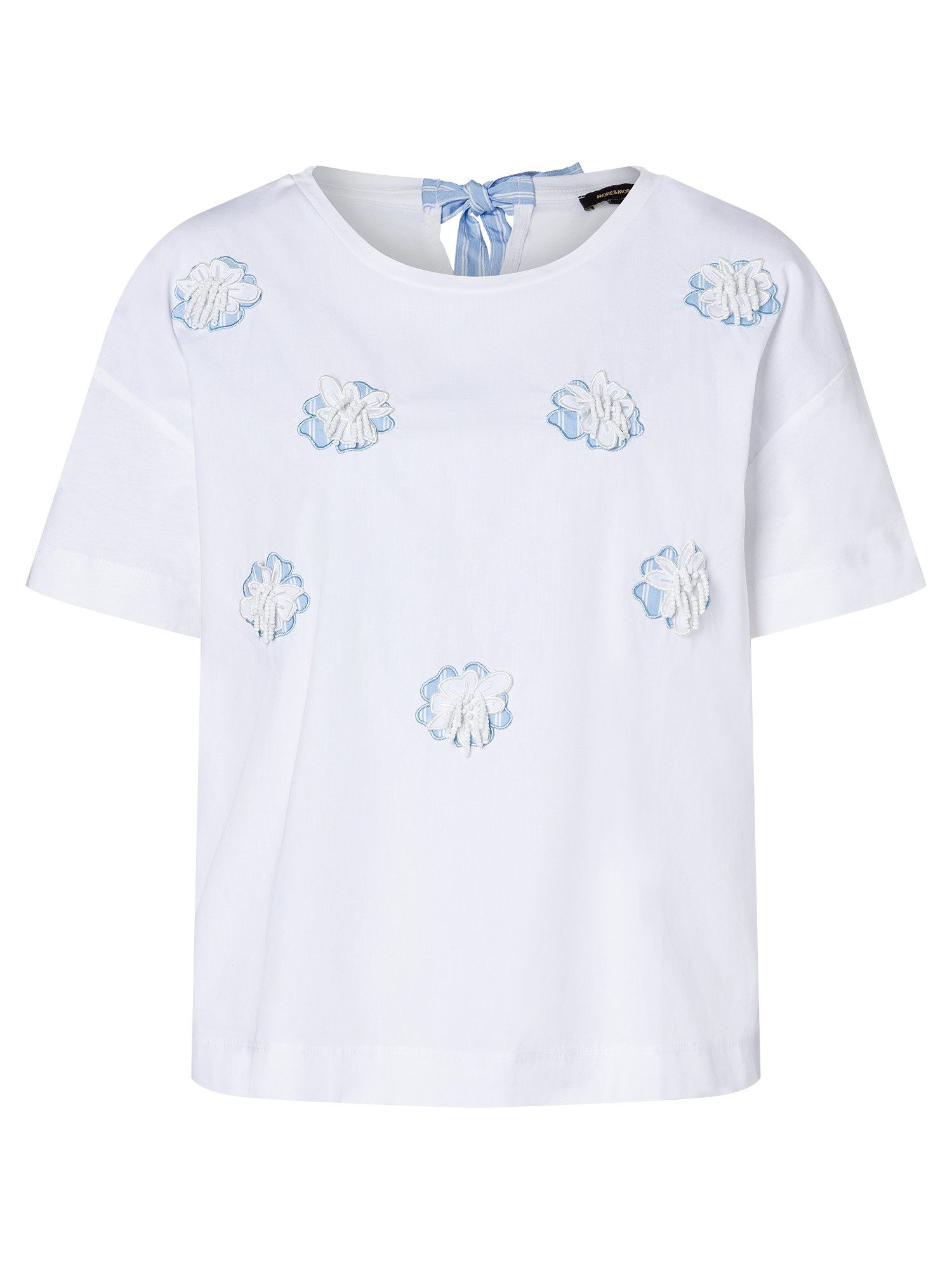 MORE&MORE Kurzarmshirt Blumenshirt günstig online kaufen