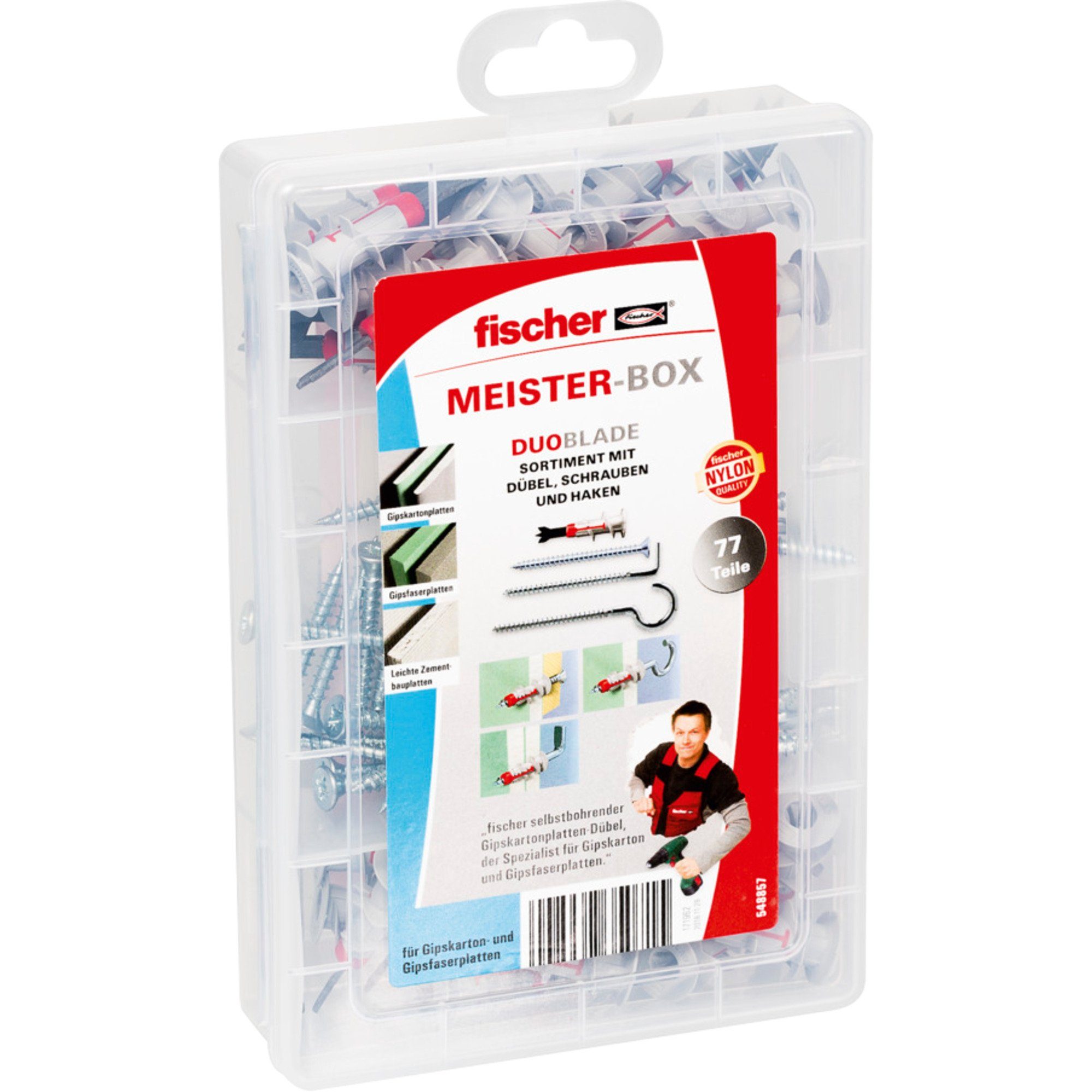 Universaldübel fischer Meister-Box DUOBLADE Gipskartondübel