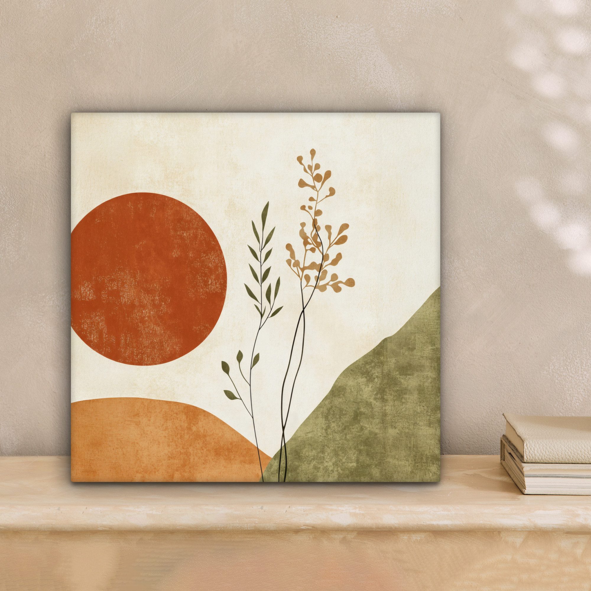 OneMillionCanvasses® Leinwandbild Sonne - Abstrakt - Äste - Orange, Fotodru günstig online kaufen
