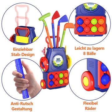 Novzep Spielesammlung, Kleinkind-Golfset mit 4 Stangen, Kinder-Golfschläger, farbenfrohes, und Kinder-Golfschläger-Spielzeug für Kinder im Alter von 3+