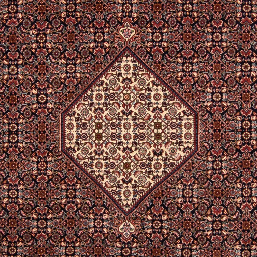Orientteppich Perser 15 Einzelstück braun, Bidjar morgenland, - Höhe: Wohnzimmer, - - 348 mit Handgeknüpft, cm mm, 243 rechteckig, Zertifikat x