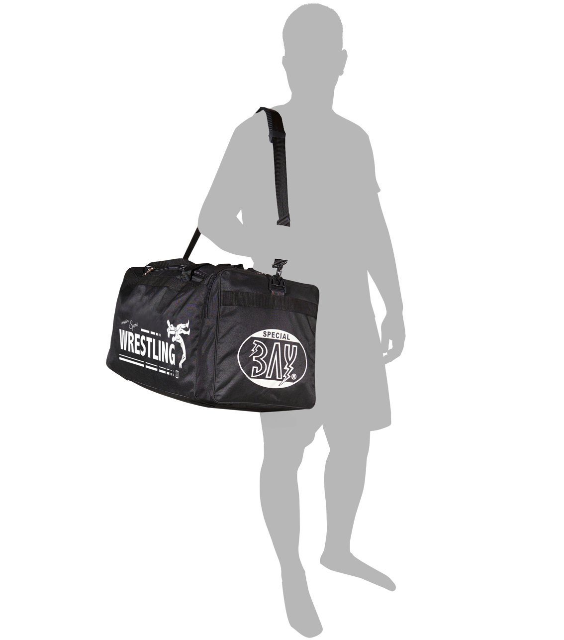 BAY-Sports Sporttasche Sporttasche mein Sport Wrestling Wrestler Catchen Ringen schwarz 70