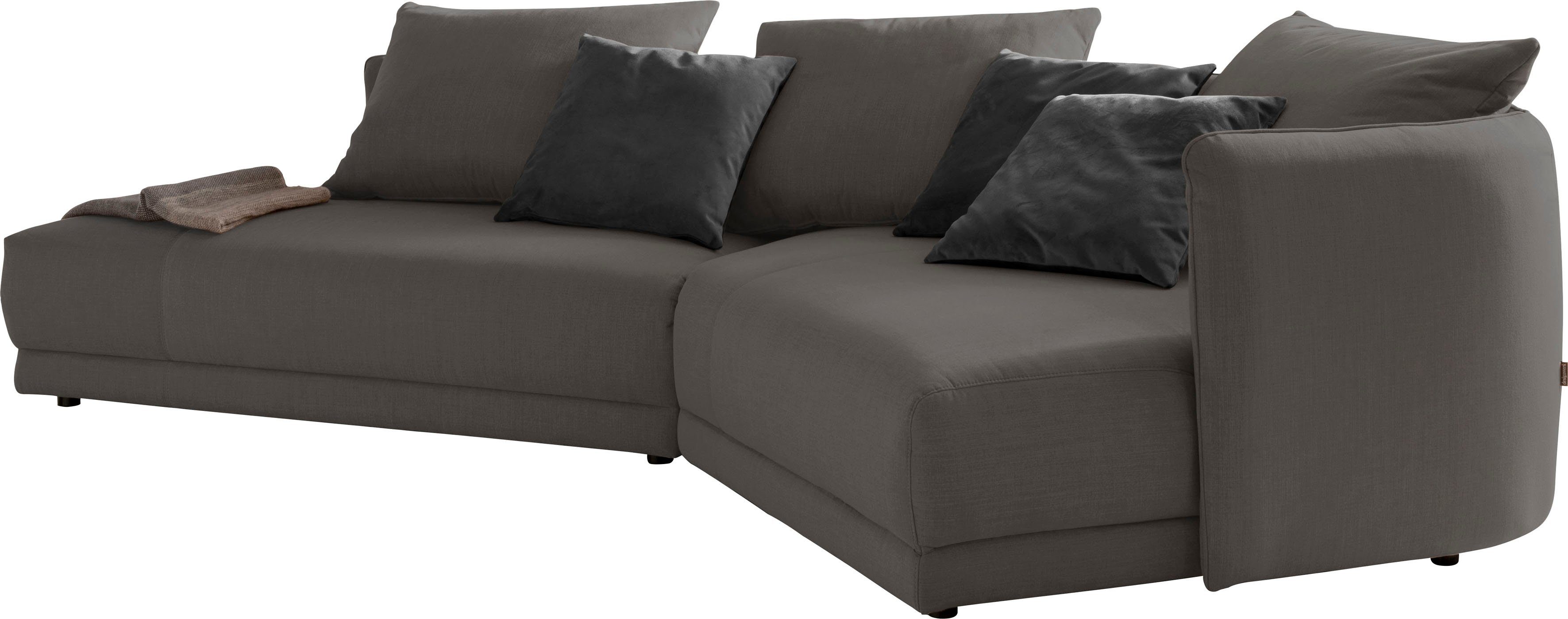 designwerk Ecksofa New York L-Form, anmutendes Designsofa, mit moderner R&ung im Rücken