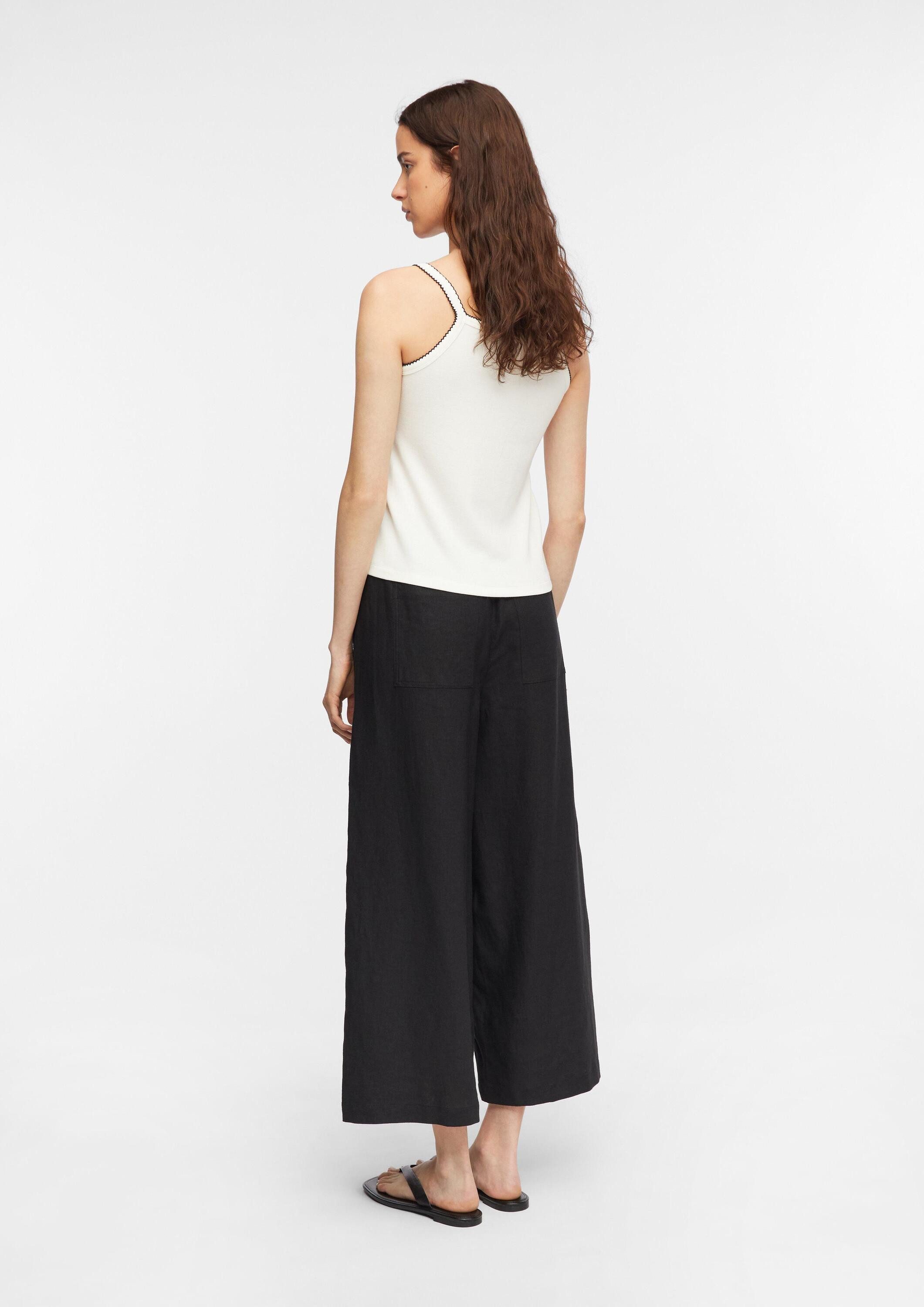 comma 7/8-Hose Hose Culotte aus Leinenmix mit Elastikbund