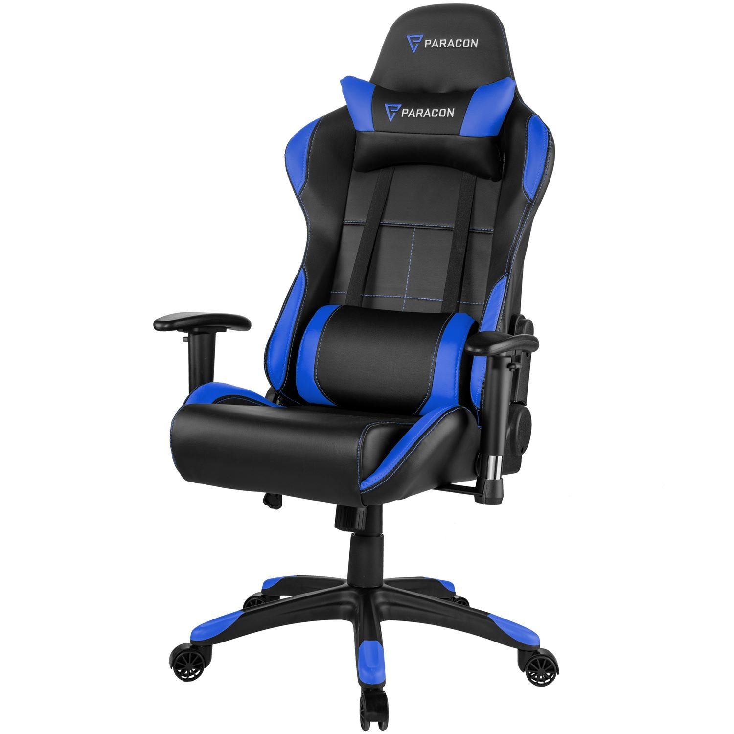ebuy24 Gaming-Stuhl Paracon Rogue Gaming Stuhl inkl. Nackenkissen und Blau