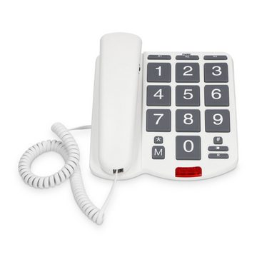 Fysic FX575 Festnetztelefon (Kabel -Festnetztelefon für Senioren, große Tasten und Klingellicht)