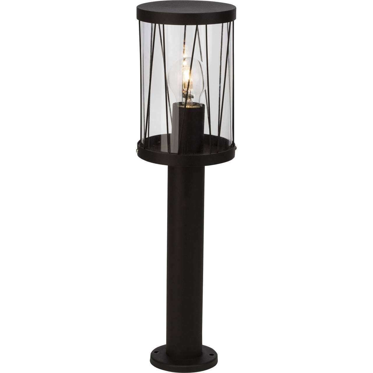 Brilliant Außen-Stehlampe Reed, A60, Außensockelleuchte 60W, ge Lampe 1x Reed schwarz E27, 50cm matt