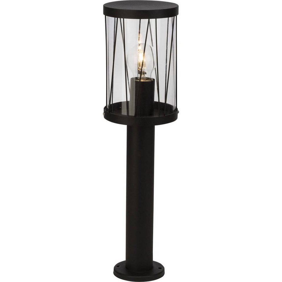 Brilliant Außen-Stehlampe Reed, Lampe Reed Außensockelleuchte 50cm schwarz  matt 1x A60, E27, 60W, ge