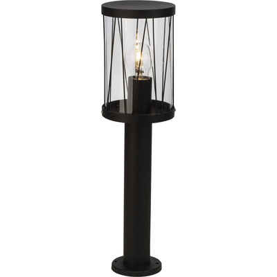 Brilliant Außen-Stehlampe Reed, Lampe Reed Außensockelleuchte 50cm schwarz matt 1x A60, E27, 60W, ge