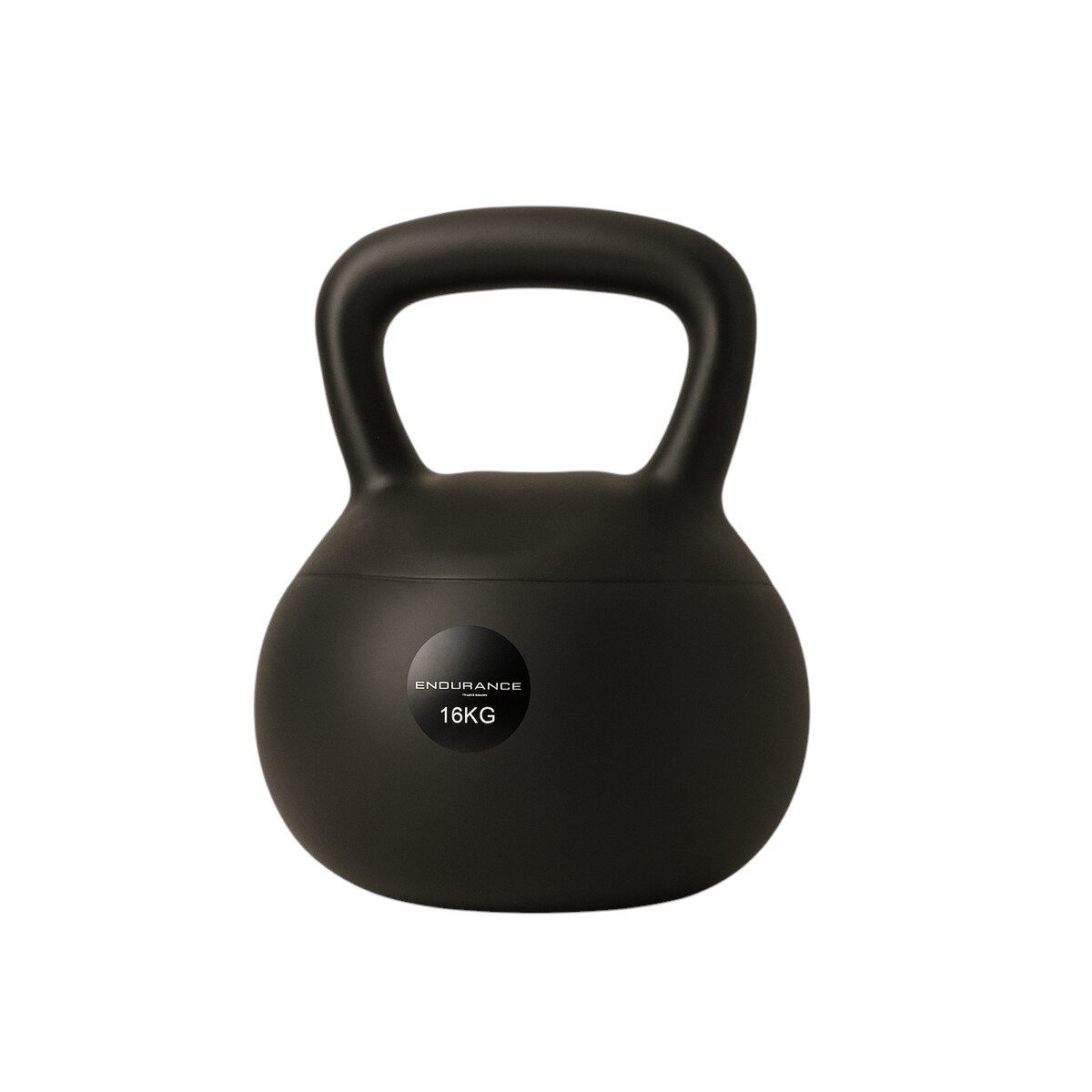 ENDURANCE Kettlebell Kugelhantel Silicone schwarz 16kg - 1 Stück
