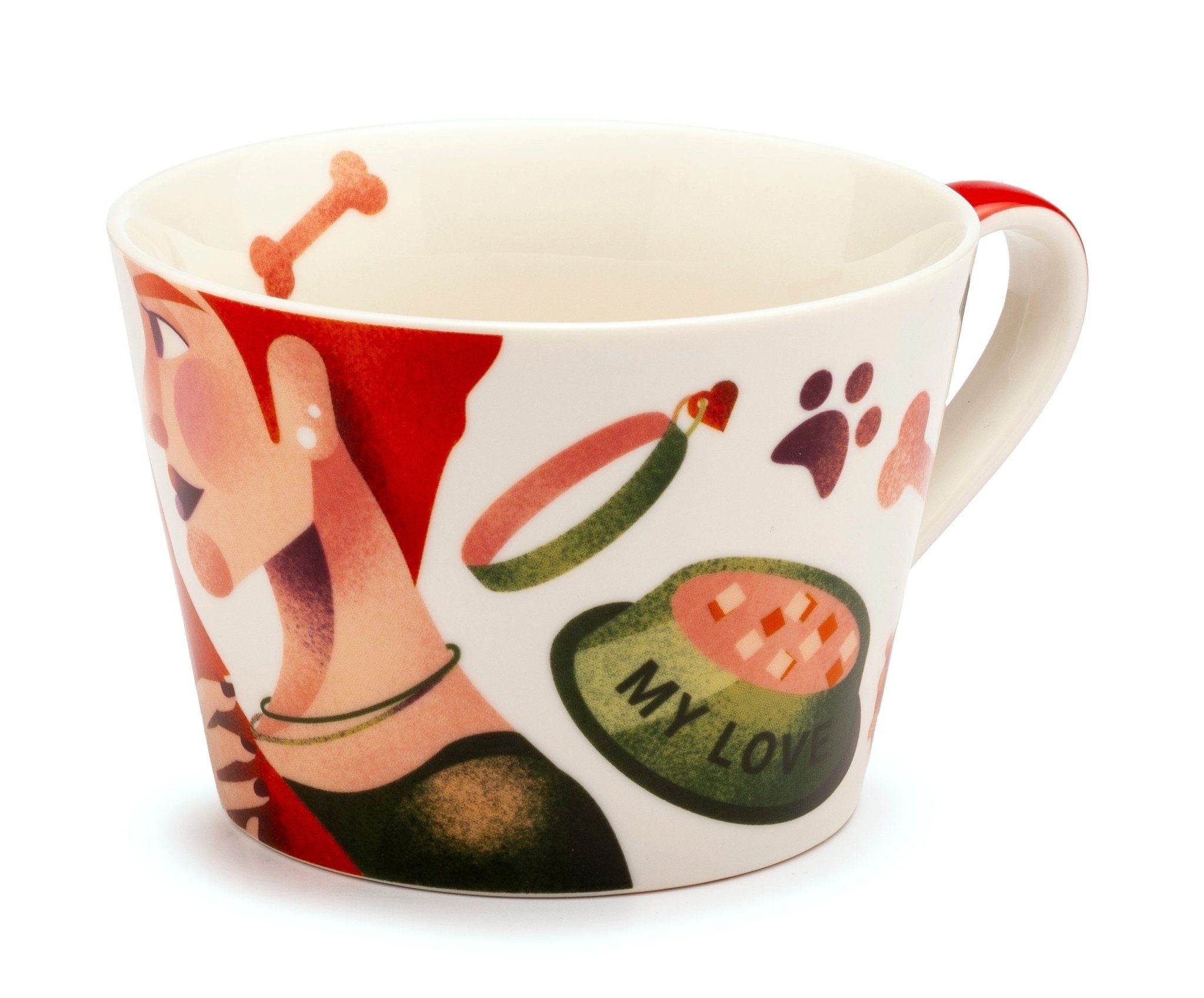 Palais Royal Tasse Palais Royal - Tasse Leidenschaft Dekor Hunde - Keramik, 460ml