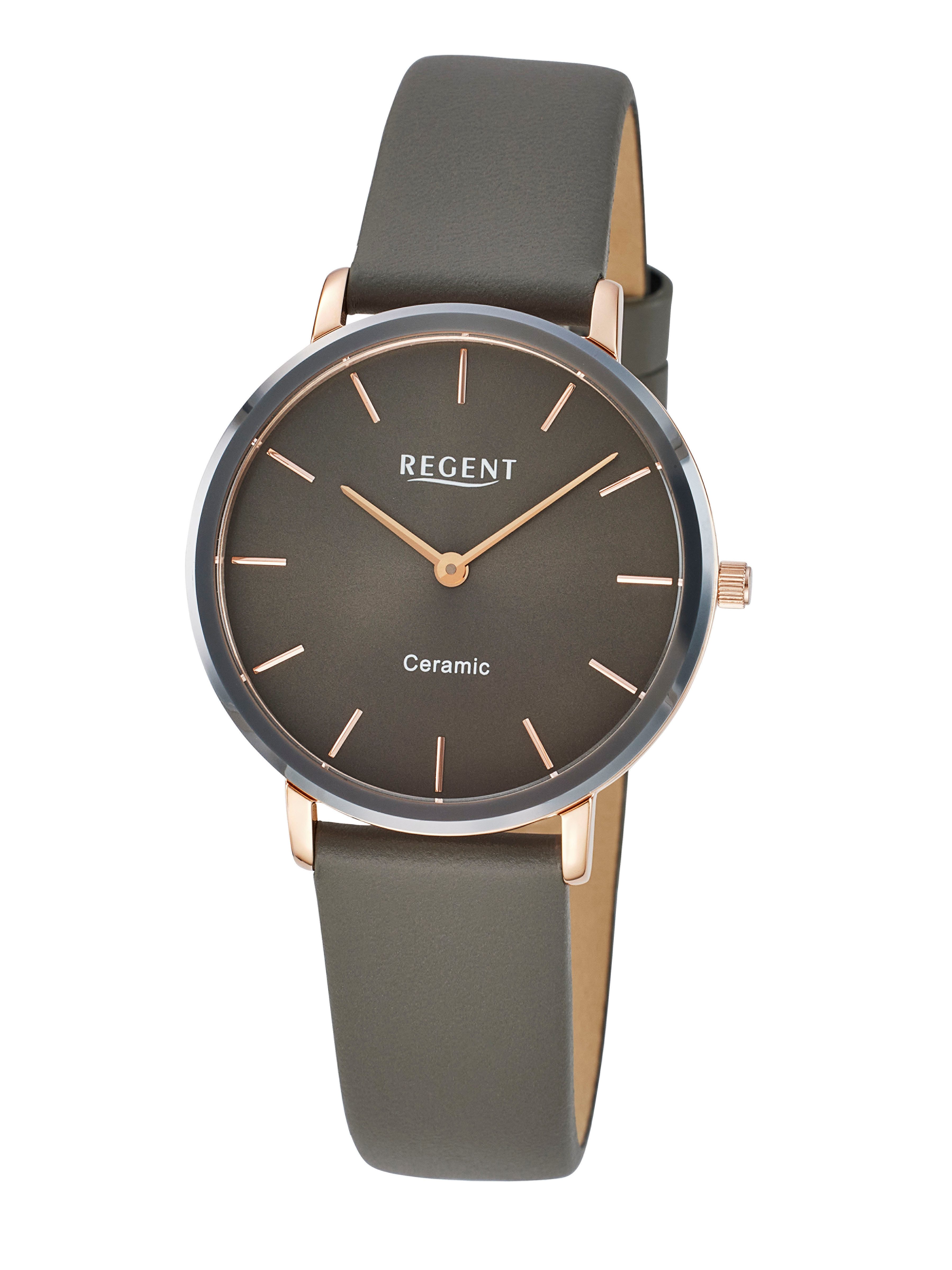 Regent Quarzuhr F-1587, Armbanduhr, Damenuhr, Lederarmband, günstig online kaufen