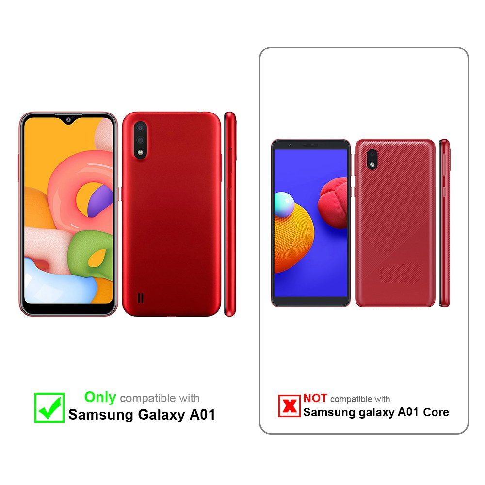 Cadorabo Handyhülle für Samsung Galaxy A01 Hülle Samsung Galaxy A01, Flexible Hülle TPU Silikon Schutzhülle Back Cover Case