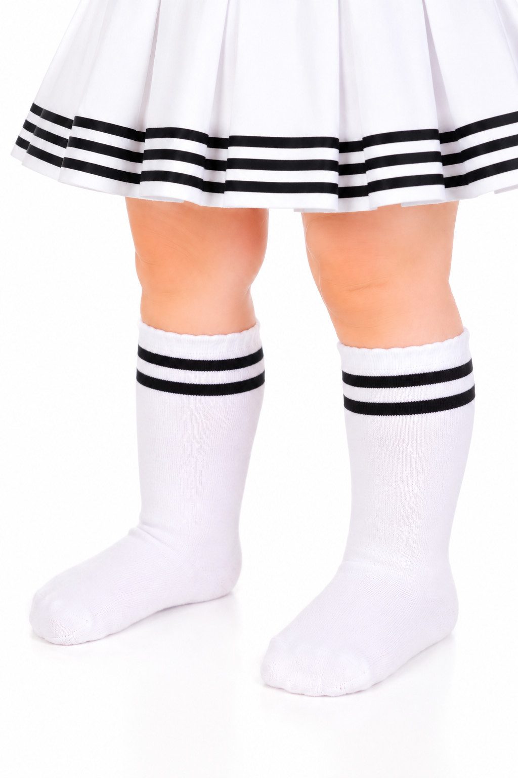 Kniestrümpfe Kniestrümpfe für Baby und Kinder in weiß festlich für Schulanfang