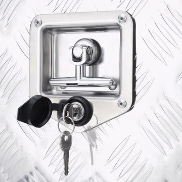 VEVOR Werkzeugbox Aluminium-Diamantplatten-Werkzeugkasten mit Schloss & Schlüsseln
