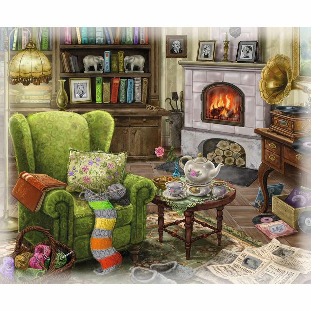 Ravensburger Puzzle Im Gutshaus Wohnzimmer, 99 Puzzleteile
