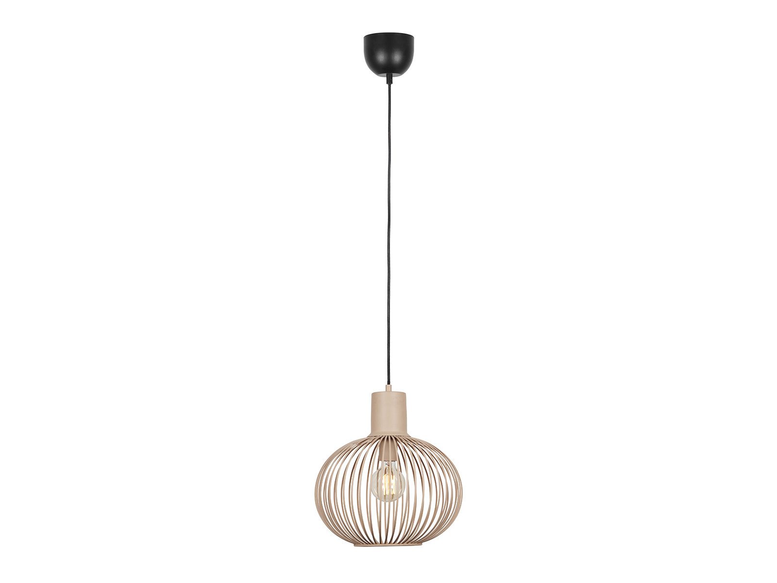 TRIO Leuchten LED Pendelleuchte, Dimmfunktion, LED wechselbar, Warmweiß, Industriedesign Draht-kugel Lampe, Esstisch & Couchtisch hängend Ø33cm