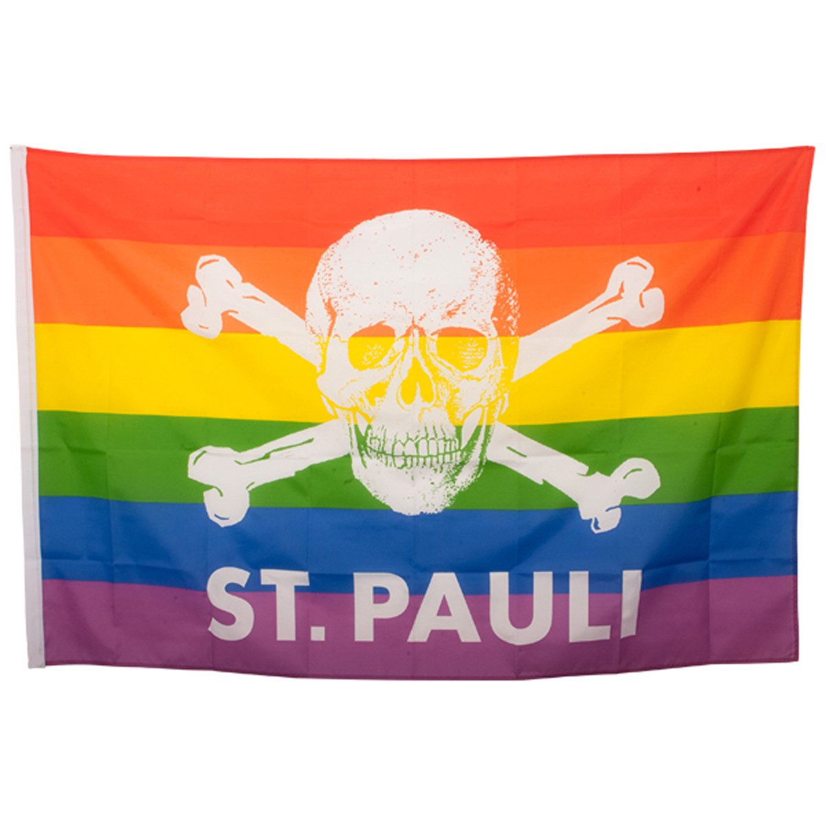 FC St. Pauli Fahne FC St. Pauli - Regenbogen Fahne Totenkopf - 100x150 cm