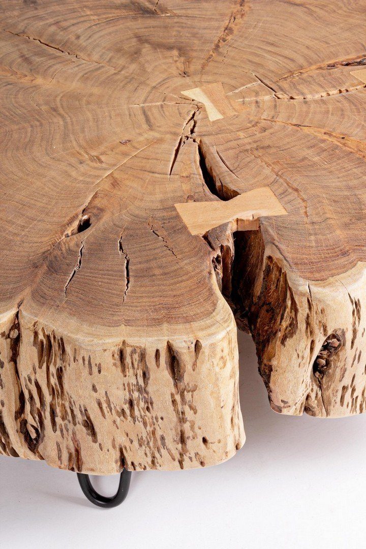 x Tree Stahl Eneas 90 und Beistelltisch Akazienholz x 30 90 cm Natur24 Couchtisch