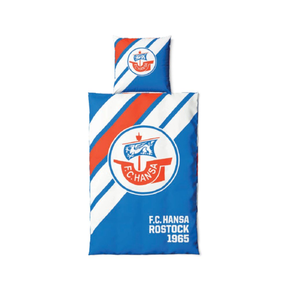 FC Hansa Rostock Bettwäsche Hansa Rostock Retro Bettwäsche Streifen