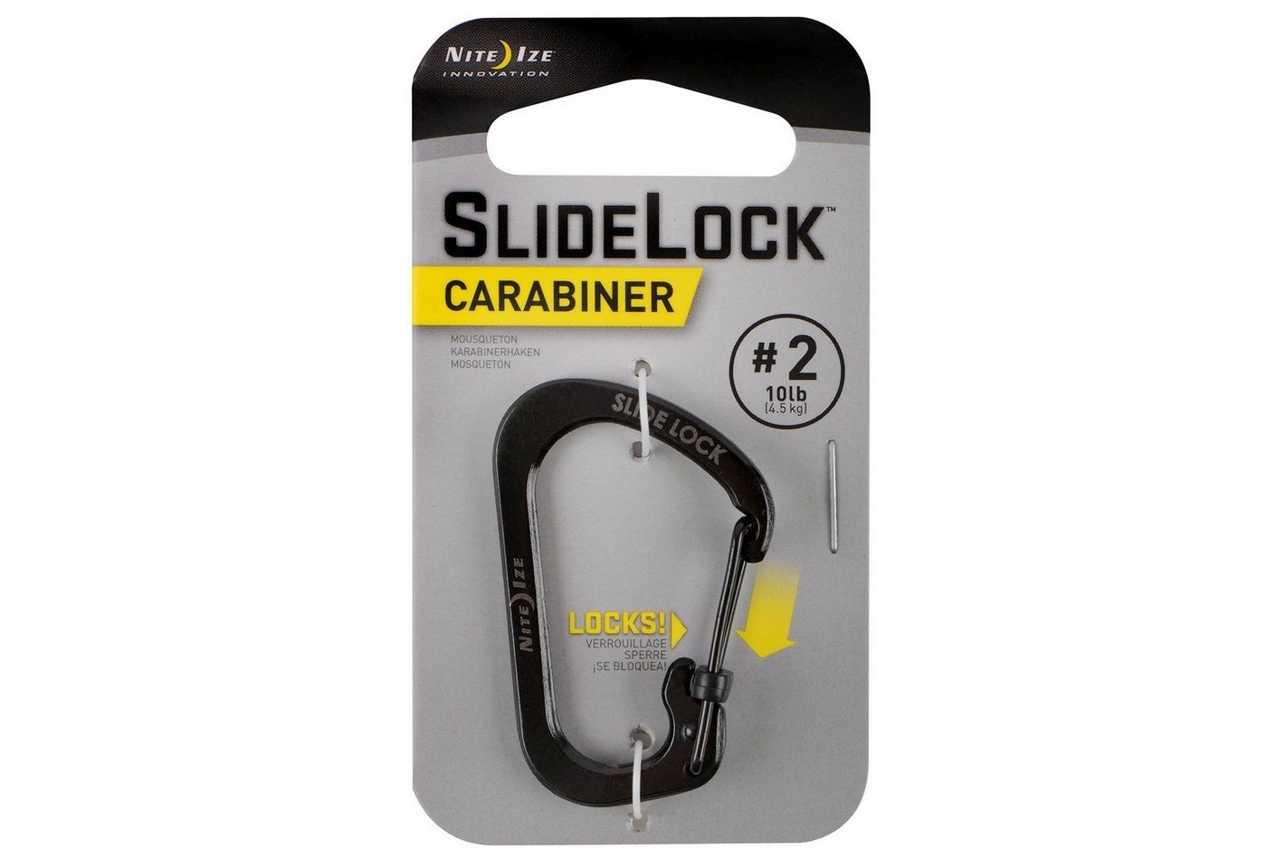 Thumbnail - Nite Ize Karabiner SlideLock Mini Karabiner Schlüsselanhänger, Schnapp Haken Edelstahl