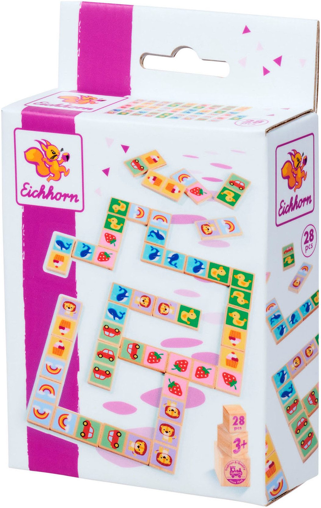 Eichhorn Spiel Domino und Fädelspiel, Kinderspiel