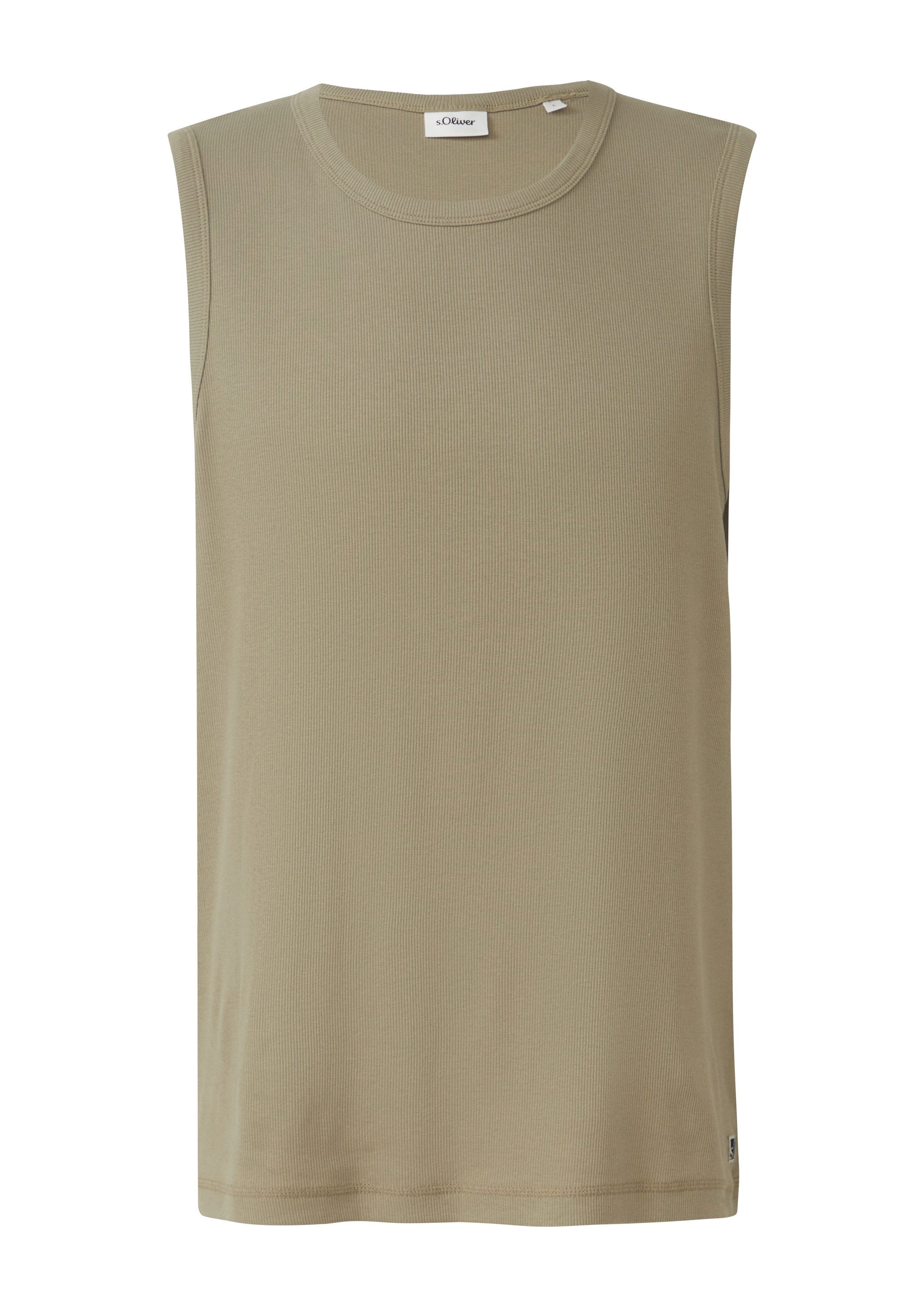 s.Oliver Muskelshirt T-Shirt Jersey-Tanktop mit Rippstruktur günstig online kaufen