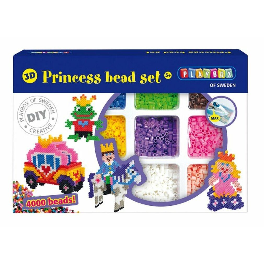 Playbox Bügelperlen Bügelperlen Märchen mit Prinzessin 3D, 4000Stück