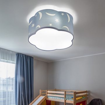 etc-shop Dekolicht, Leuchtmittel inklusive, Deckenlampe Kinderzimmerlampe RGB LED Wolke dimmbar Fernbedienung