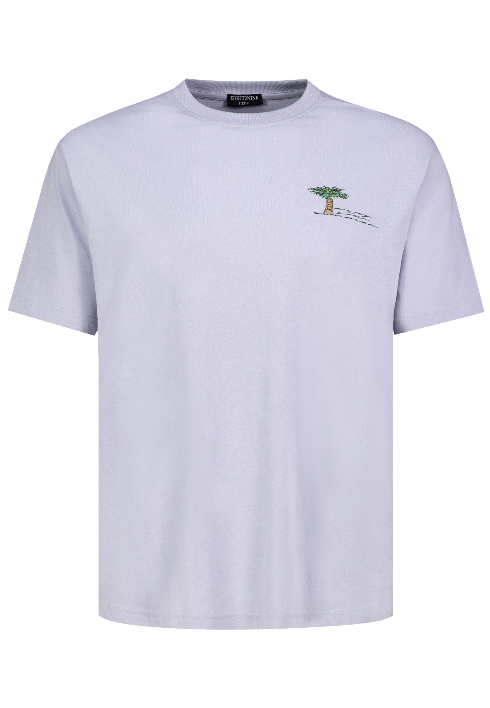 Eight2Nine T-Shirt Herren T-Shirt mit Backprint Relaxed-Fit Shirt, großes Motiv hinten, kleiner Print vorne